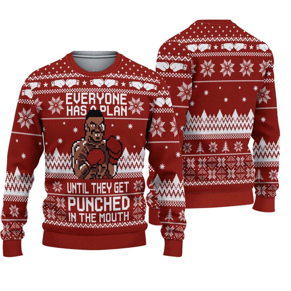 Mike Tysons Ugly Knitted Christmas 3D Sweater