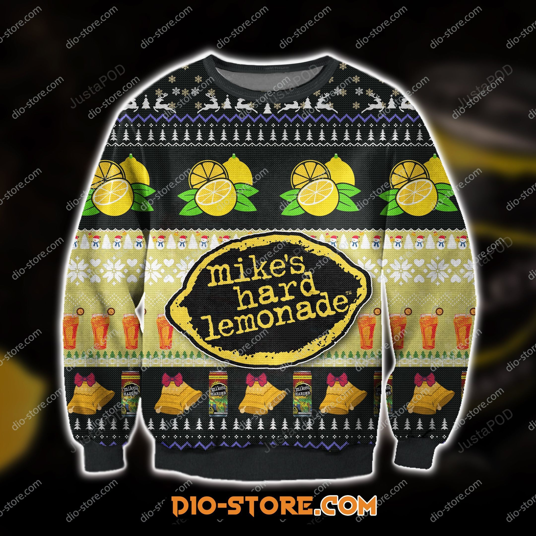 Mikes Hard Lemonade For Unisex Ugly Christmas Sweater Adult 3D Funny Matching for family