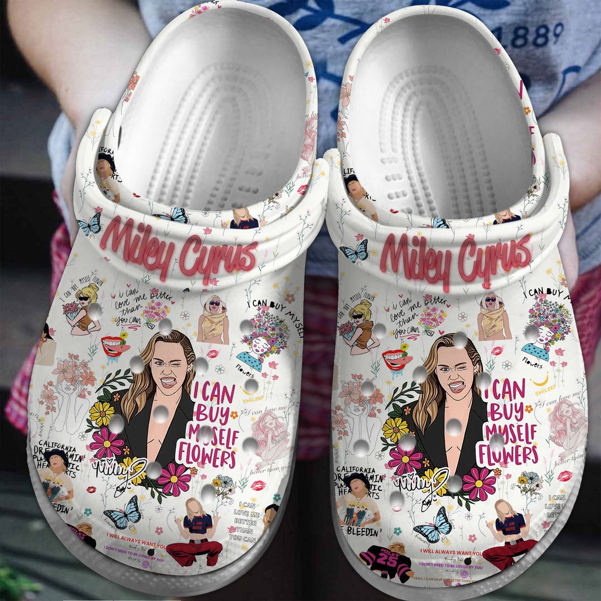 Miley Cyrus Music Crocs Crocband Clogs Shoes Comfortable For Men Women and Kids
