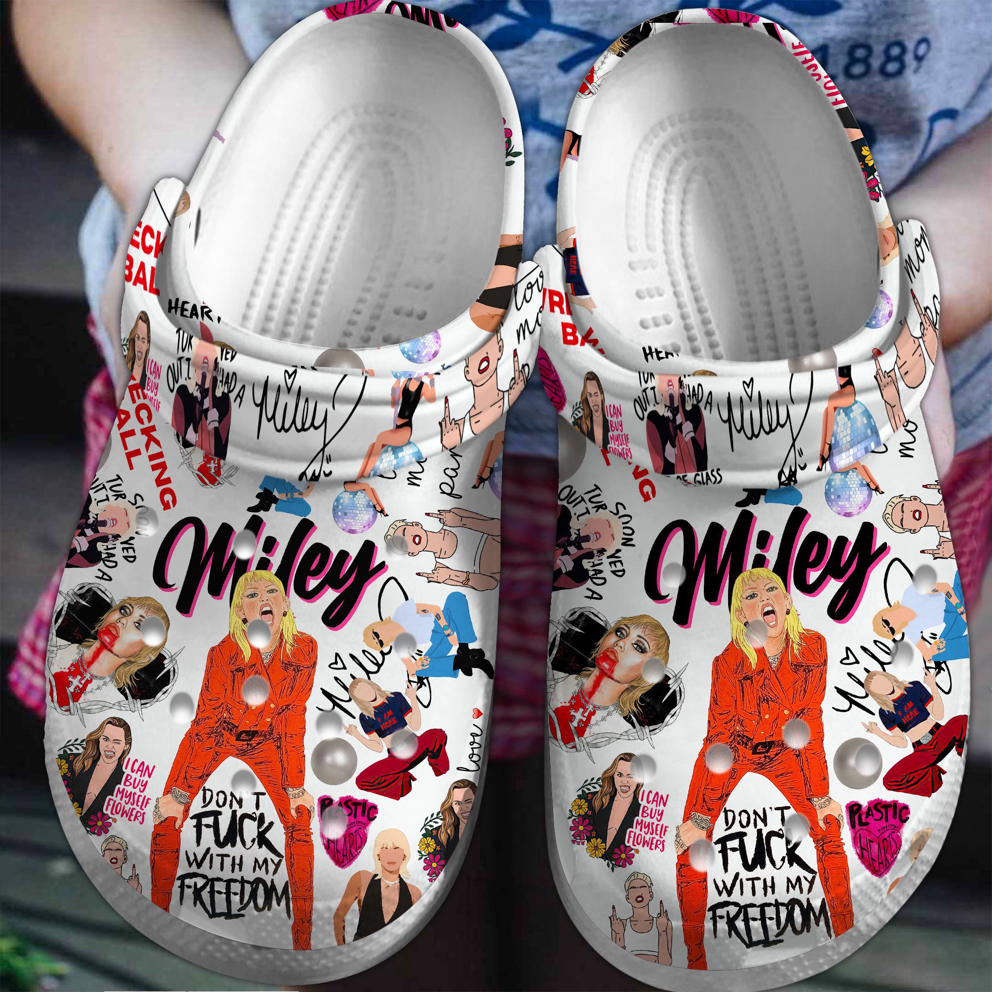 Miley Cyrus Music Crocs Crocband Clogs Shoes Comfortable For Men Women and Kids