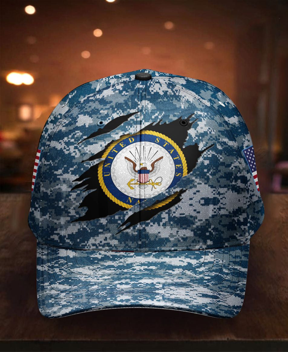 Military - Personalized U.S. Navy 10 Cap - KLX107013Pb Trucker Hats Custom Hats Gifts For Men & Women