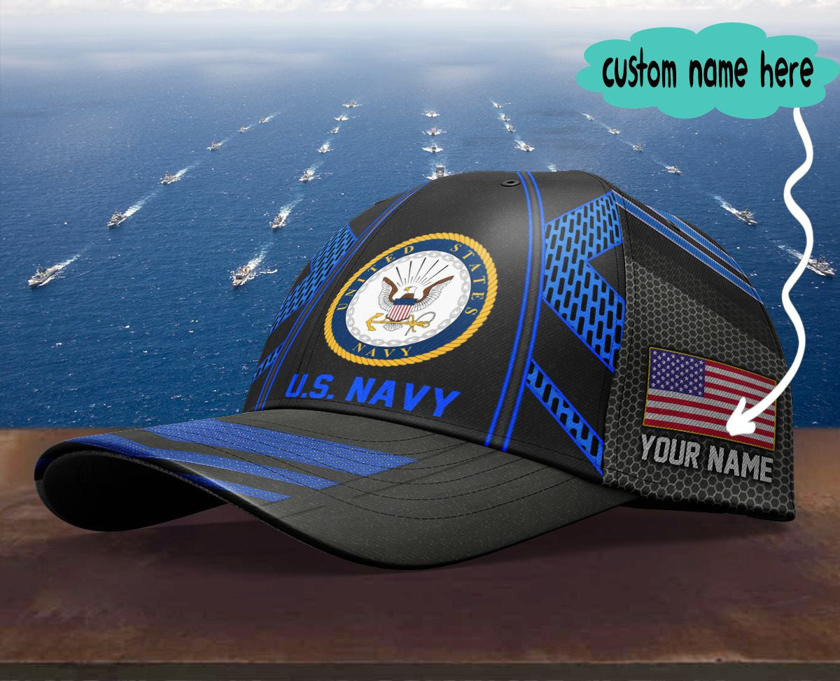 Military - Personalized U.S. Navy 12 Cap - Trucker Hats Custom Hats Gifts For Men & Women