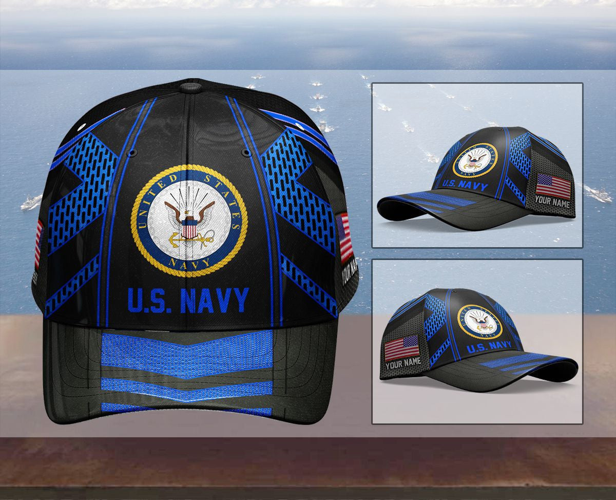 Military - Personalized U.S. Navy 12 Cap - Trucker Hats Custom Hats Gifts For Men & Women