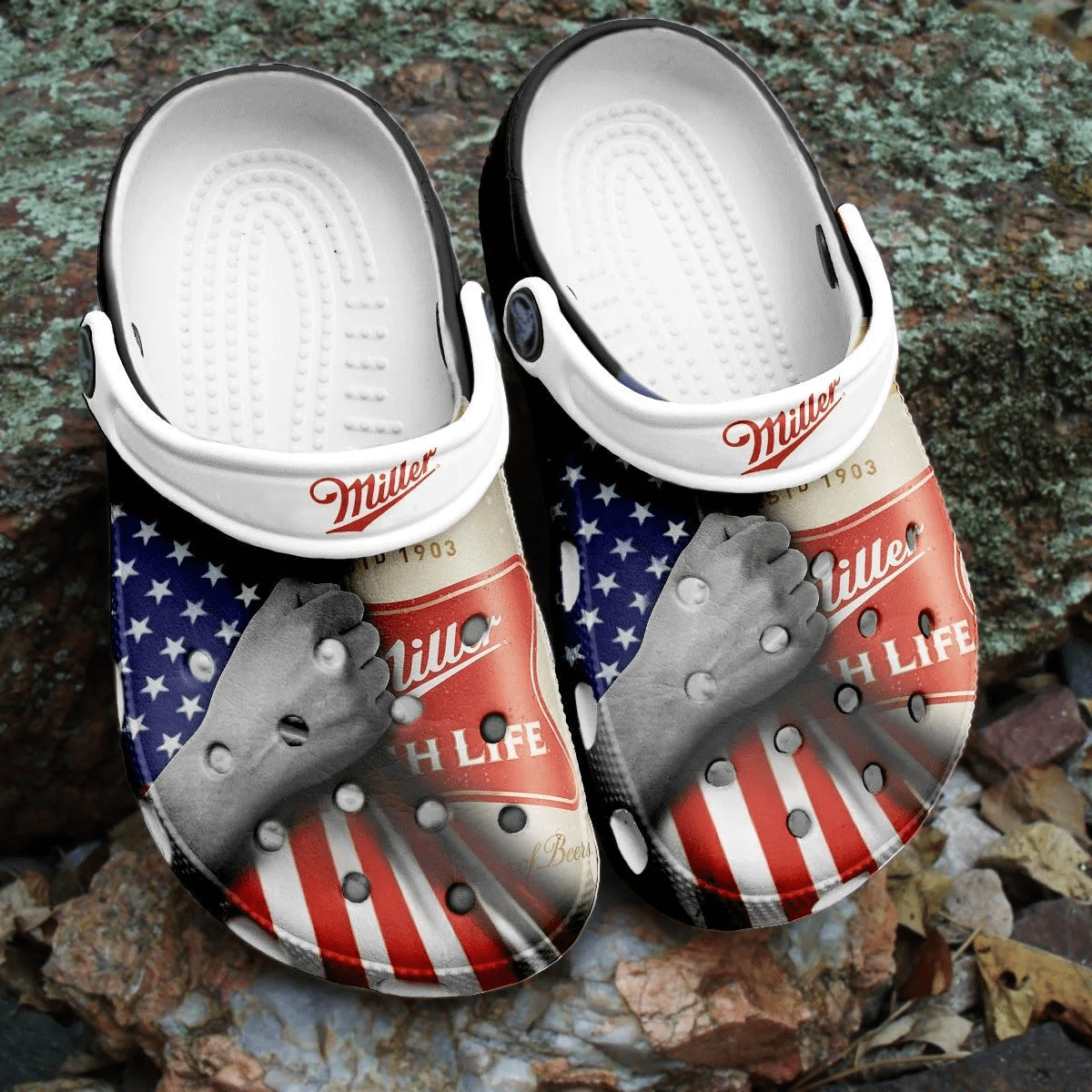 Miller Lite Beer Adults Crocs Comfortable Shoes Clogs Crocband For Men Women