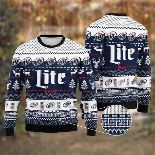 Miller Lite Christmas Sweater, Christmas 3D Full Printing Sweater - Image 4