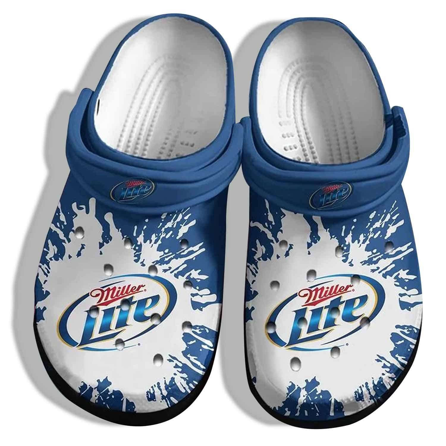 Miller Lite Drinking Beer Crocband Clog Shoes