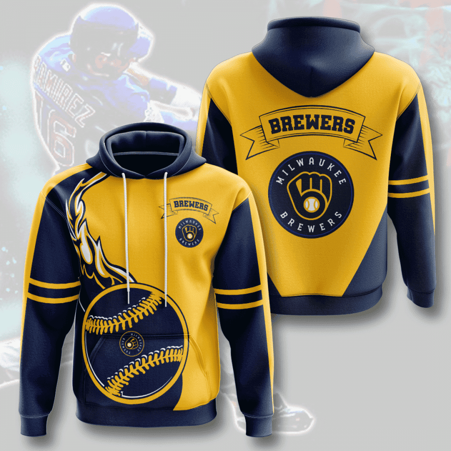 Milwaukee Brewers 3D All Over Print Hoodie, Zip Hoodie