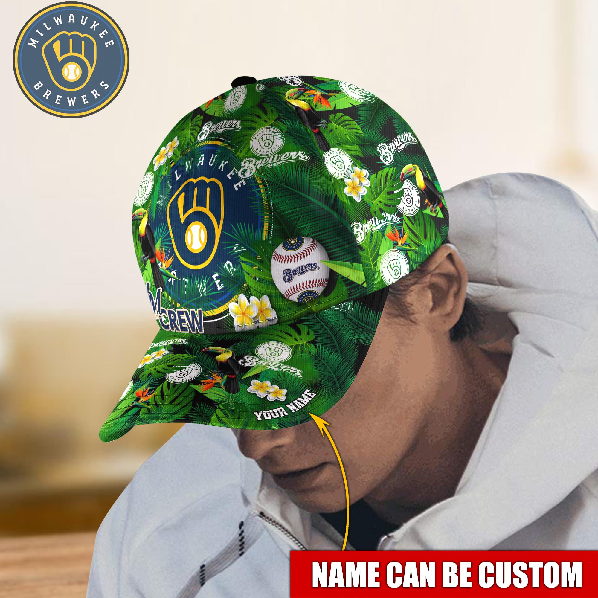 Milwaukee Brewers Custom Name Classic, Baseball Caps Trucker Hats Custom Hats Gifts For Men & Women