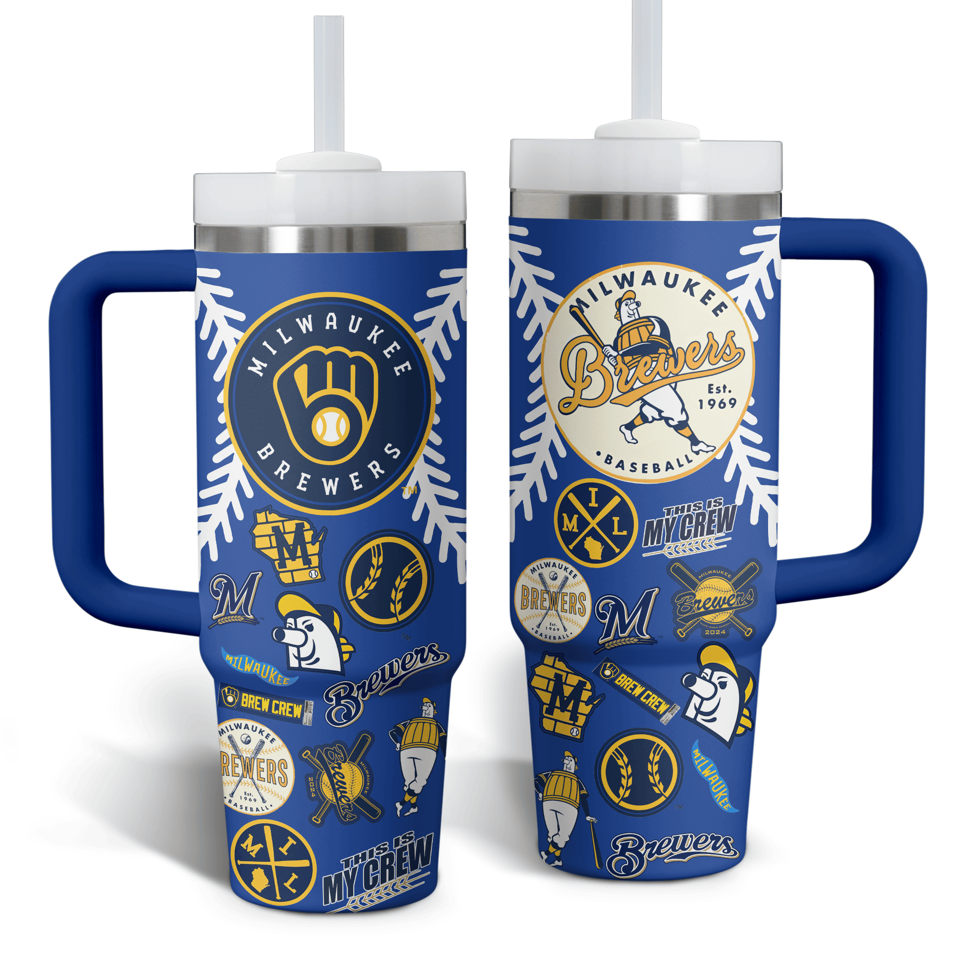 Milwaukee Brewers MLB Custom Stanley Cup 40 oz 30 oz Tumbler With HandleTVC2301696