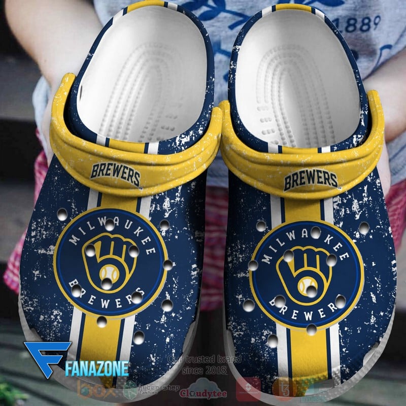 Milwaukee Brewers MLB Sport Crocs Clogs Crocband Shoes Comfortable For Men Women and Kids