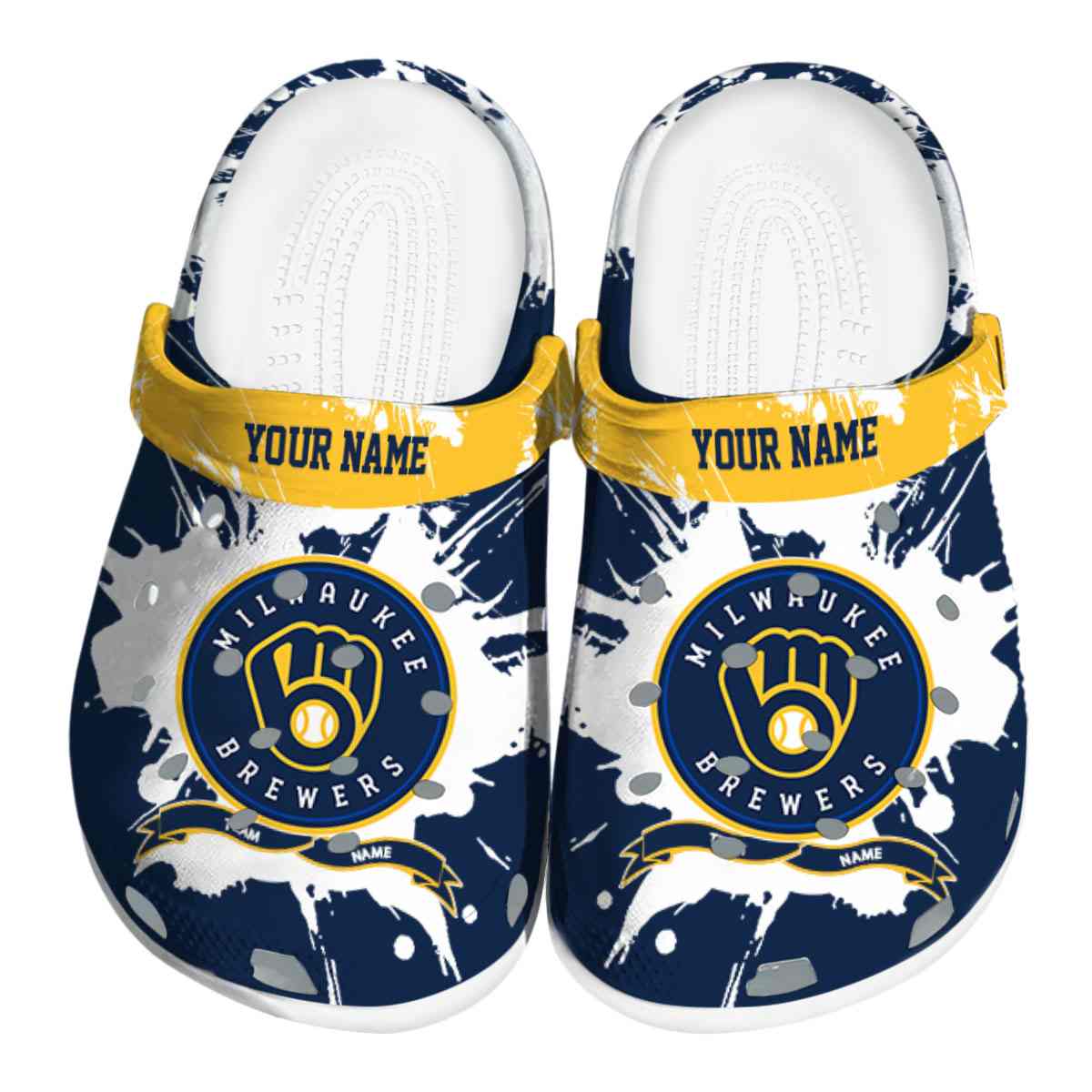 Milwaukee Brewers MLB Sport Crocs Crocband Clogs Shoes Comfortable For Men Women and Kids