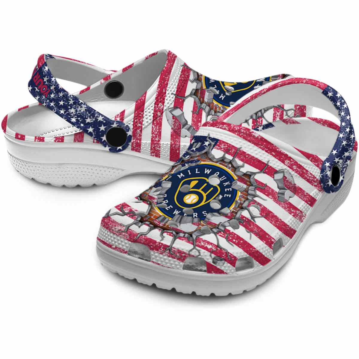 Milwaukee Brewers MLB Sport Crocs Crocband Clogs Shoes Comfortable For Men Women and Kids