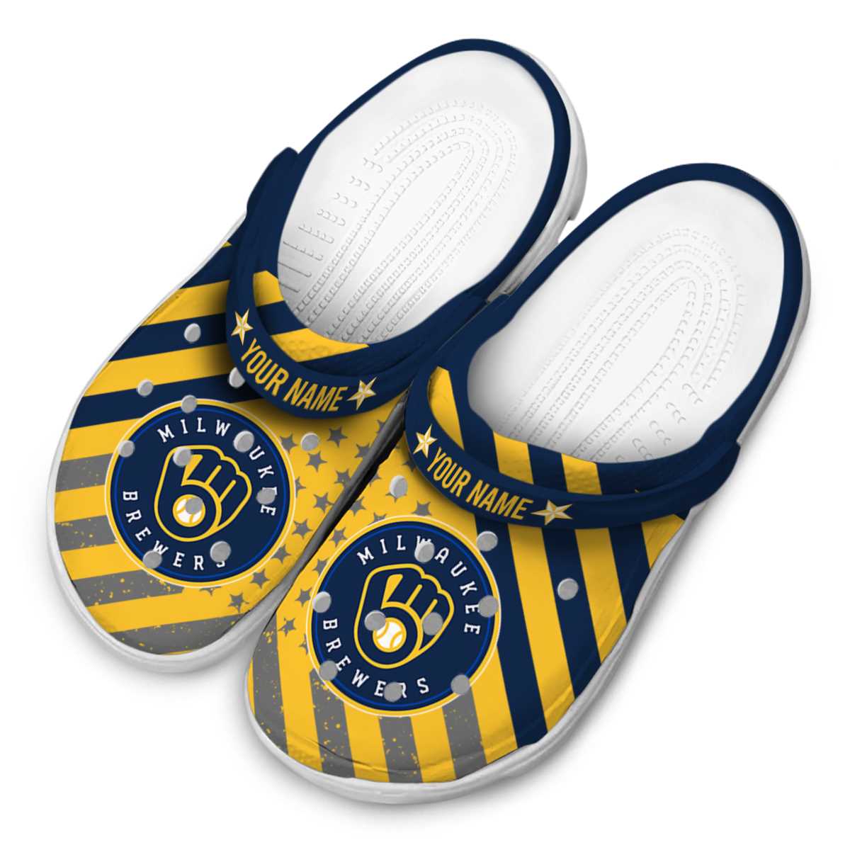 Milwaukee Brewers MLB Sport Crocs Crocband Clogs Shoes Comfortable For Men Women and Kids - Image 4