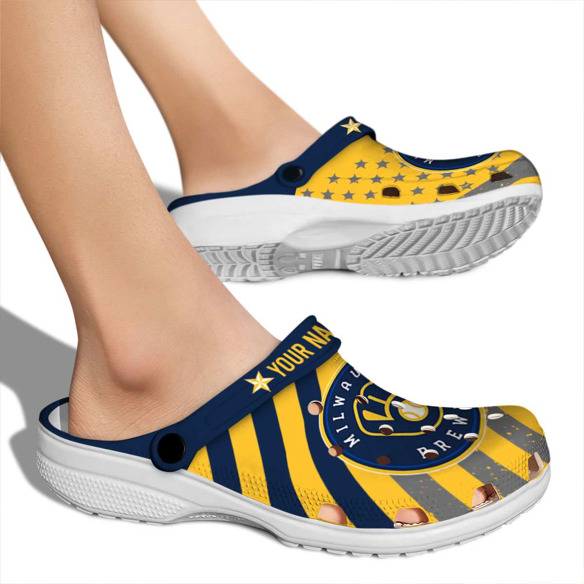 Milwaukee Brewers MLB Sport Crocs Crocband Clogs Shoes Comfortable For Men Women and Kids - Image 2
