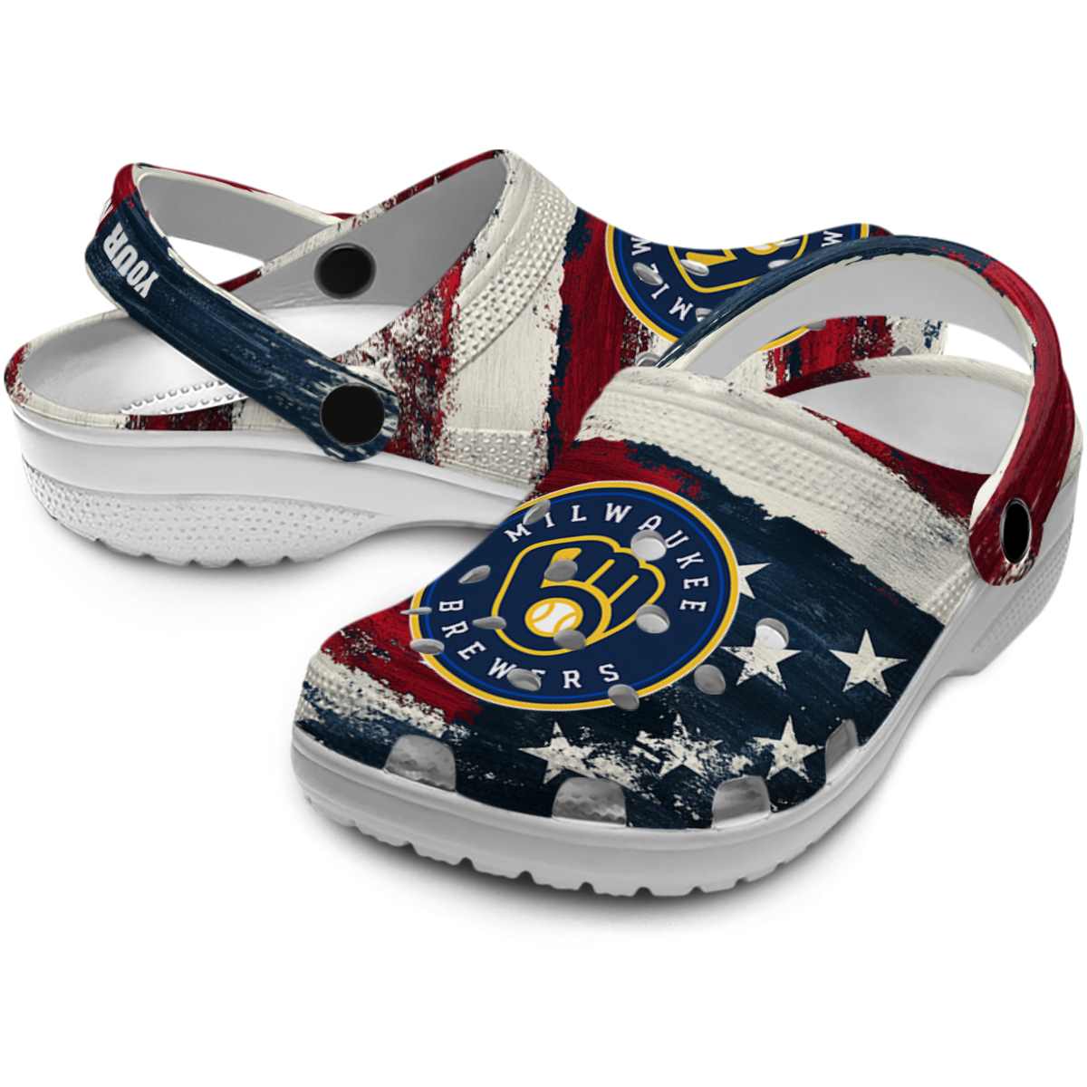 Milwaukee Brewers MLB Sport Crocs Crocband Clogs Shoes Comfortable For Men Women and Kids - Image 3