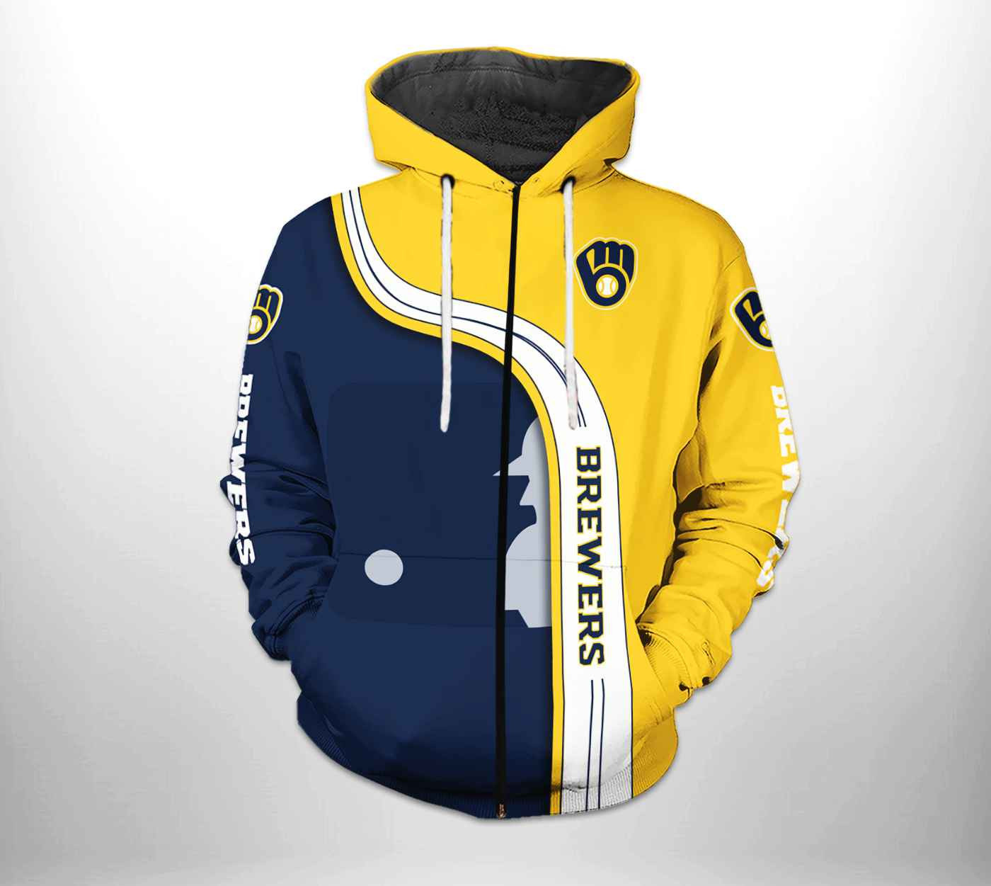 Milwaukee Brewers MLB Team 3D All Over Print Hoodie, Zip Hoodie