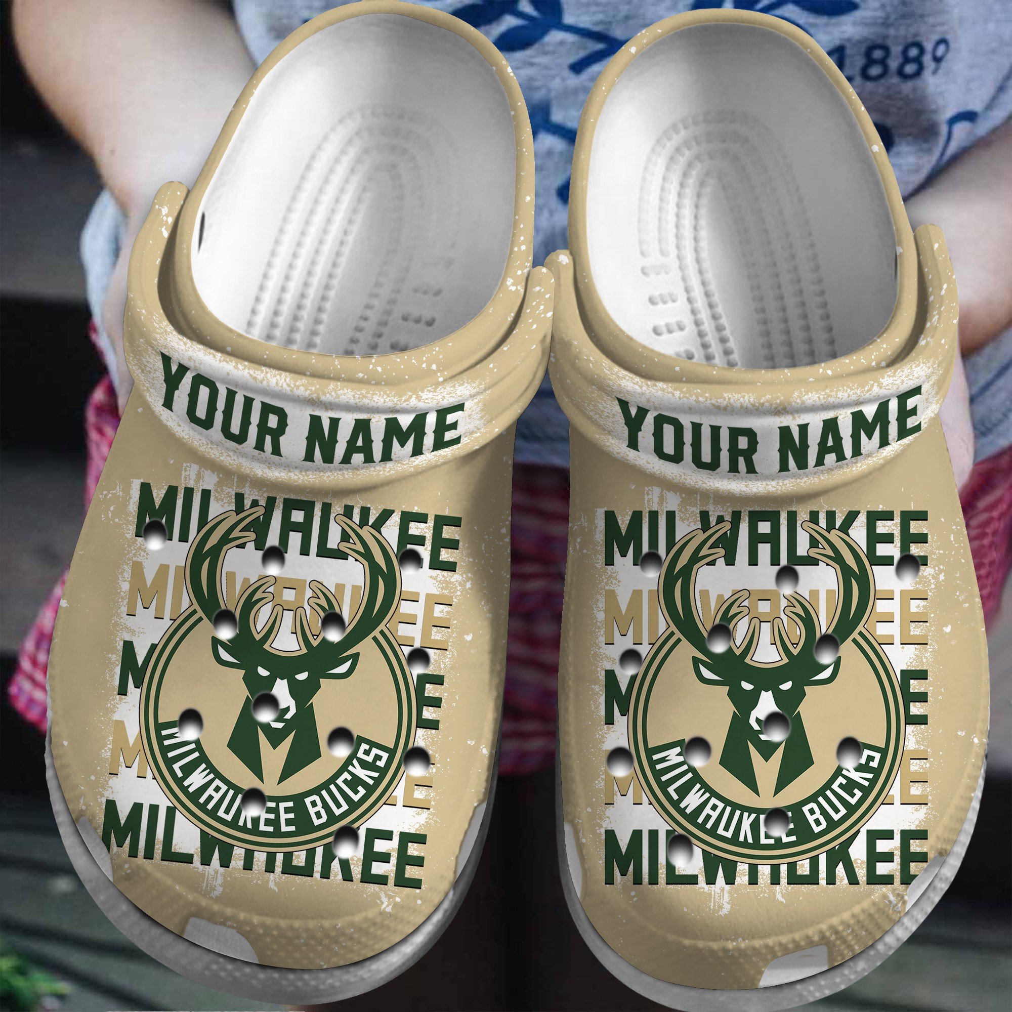 Milwaukee Bucks NBA Basketball Sport Crocs Crocband Clogs Shoes Comfortable For Men Women and Kids