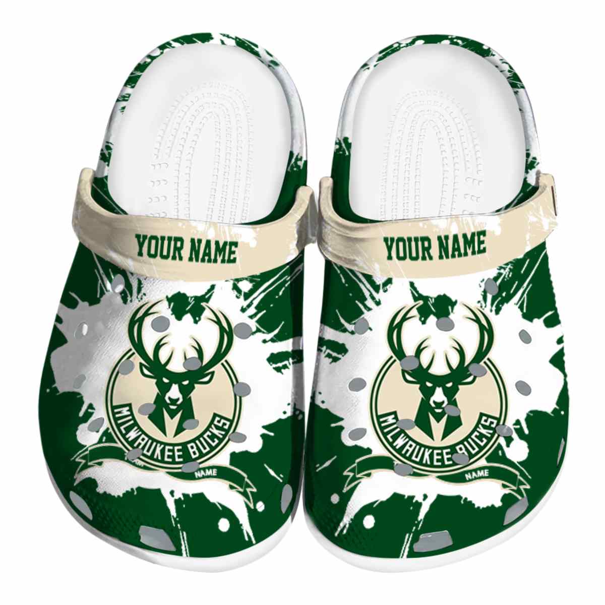 Milwaukee Bucks NBA Sport Crocs Crocband Clogs Shoes Comfortable For Men Women and Kids