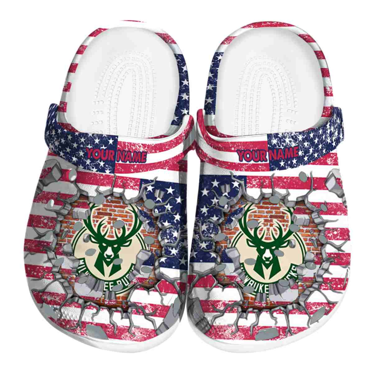 Milwaukee Bucks NBA Sport Crocs Crocband Clogs Shoes Comfortable For Men Women and Kids