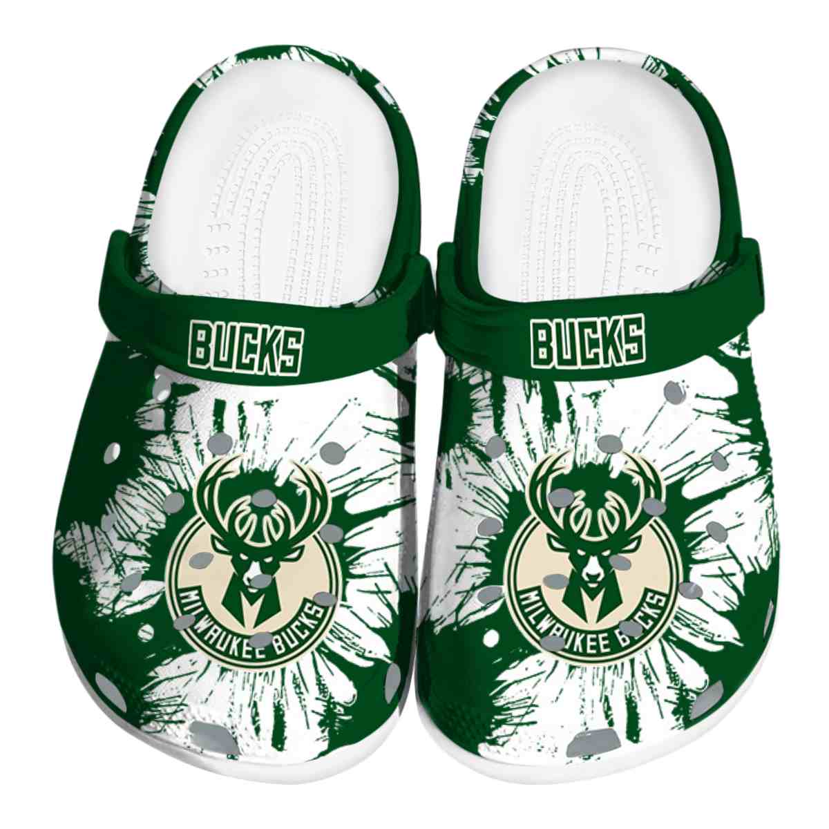 Milwaukee Bucks NBA Sport Crocs Crocband Clogs Shoes Comfortable For Men Women and Kids