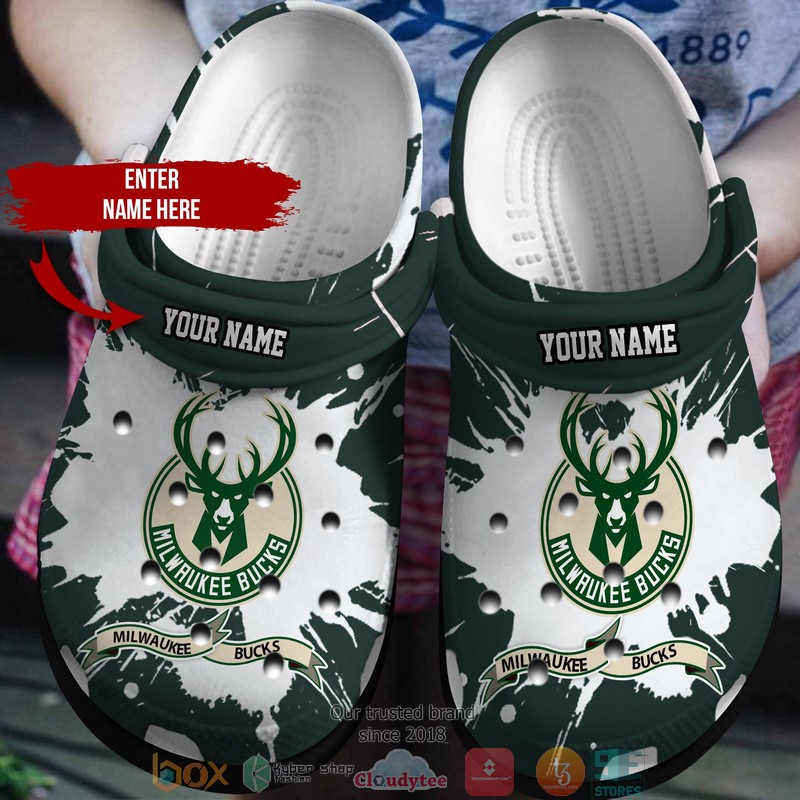 Milwaukee Bucks NBA Sport Crocs Crocband Clogs Shoes Comfortable For Men Women and Kids