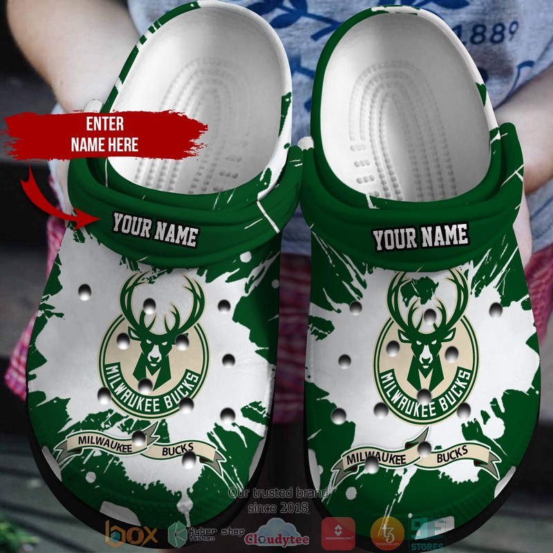 Milwaukee Bucks NBA Sport Crocs Crocband Clogs Shoes Comfortable For Men Women and Kids