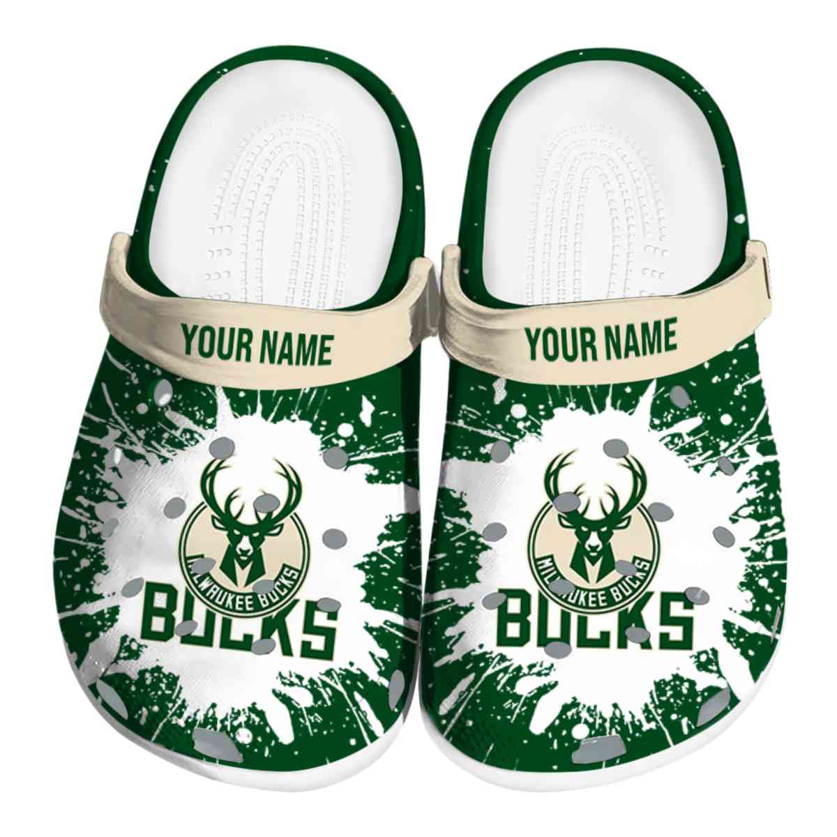 Milwaukee Bucks NBA Sport Crocs Crocband Clogs Shoes Comfortable For Men Women and Kids