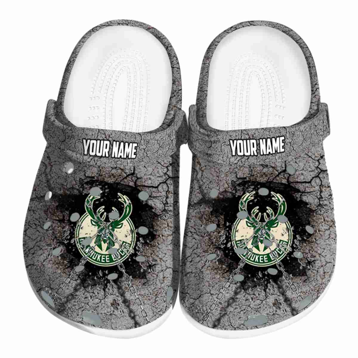 Milwaukee Bucks NBA Sport Crocs Crocband Clogs Shoes Comfortable For Men Women and Kids