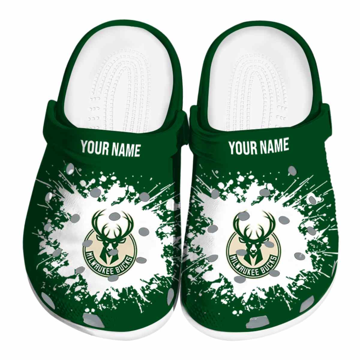 Milwaukee Bucks NBA Sport Crocs Crocband Clogs Shoes Comfortable For Men Women and Kids