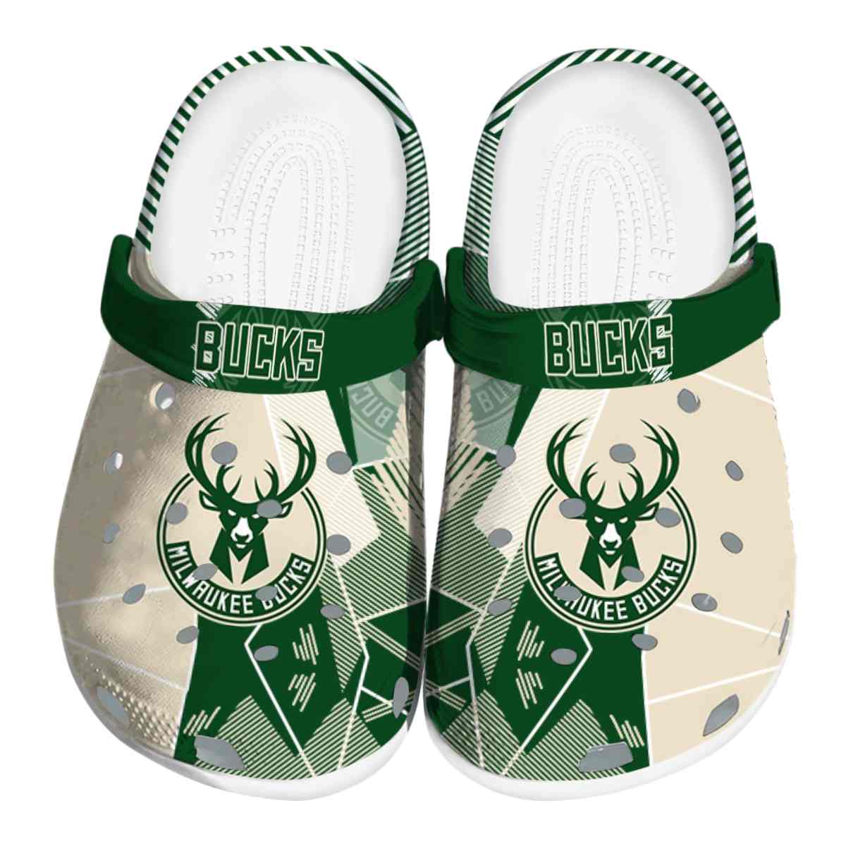Milwaukee Bucks NBA Sport Crocs Crocband Clogs Shoes Comfortable For Men Women and Kids