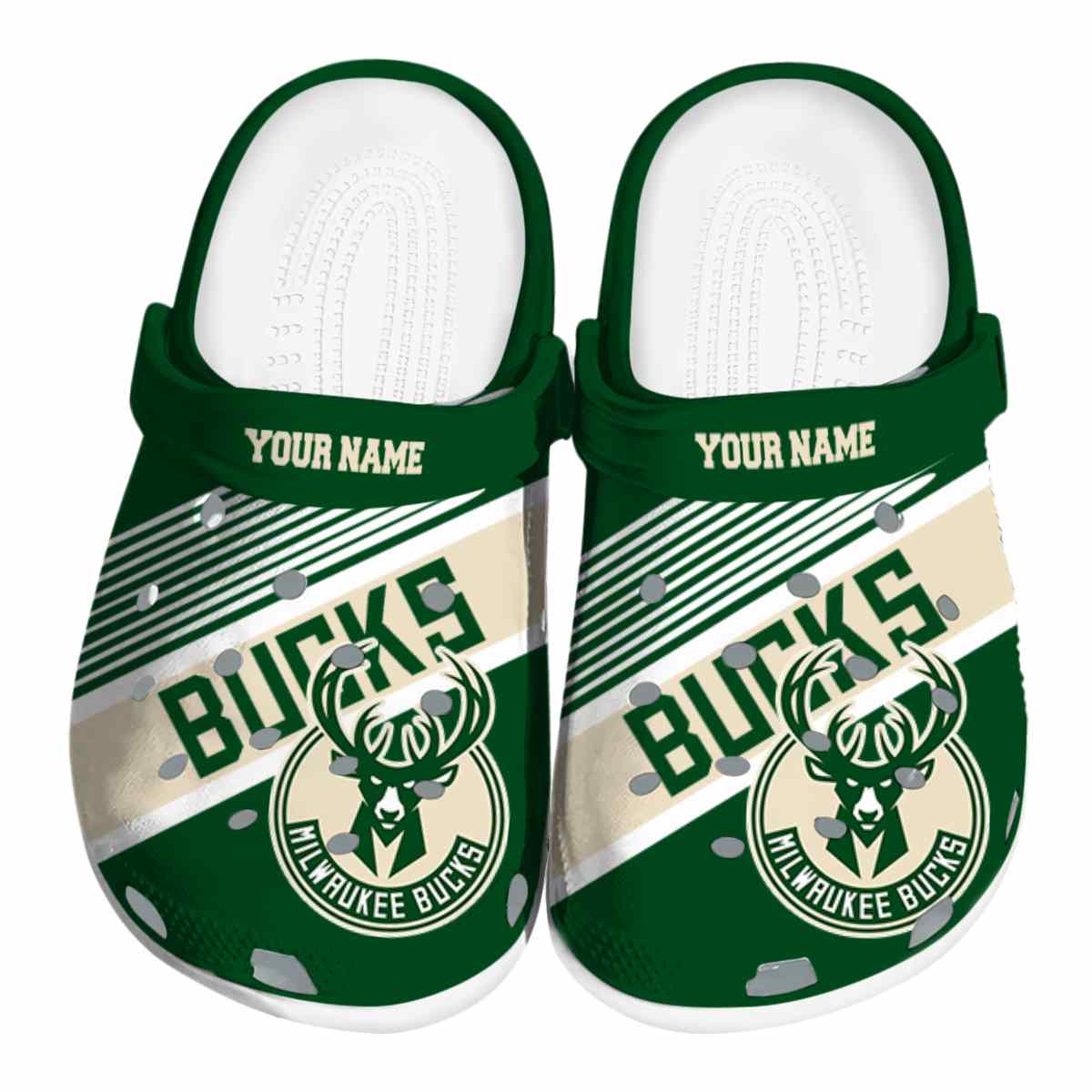 Milwaukee Bucks NBA Sport Crocs Crocband Clogs Shoes Comfortable For Men Women and Kids
