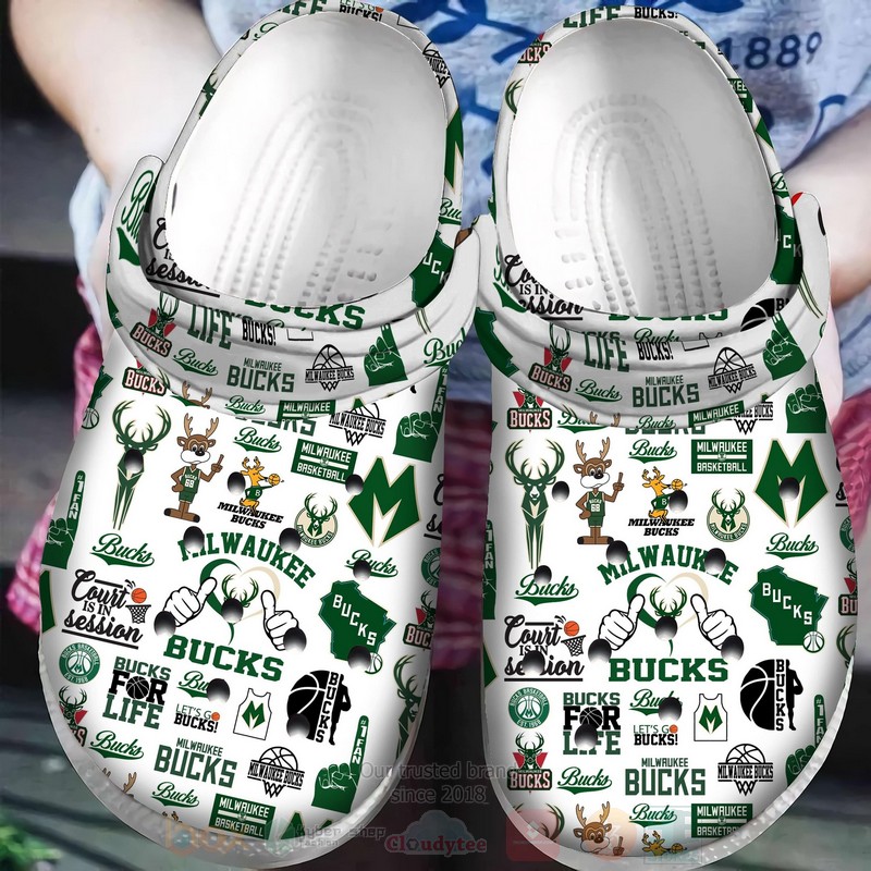 Milwaukee Bucks NBA Sport Crocs Crocband Clogs Shoes Comfortable For Men Women and Kids