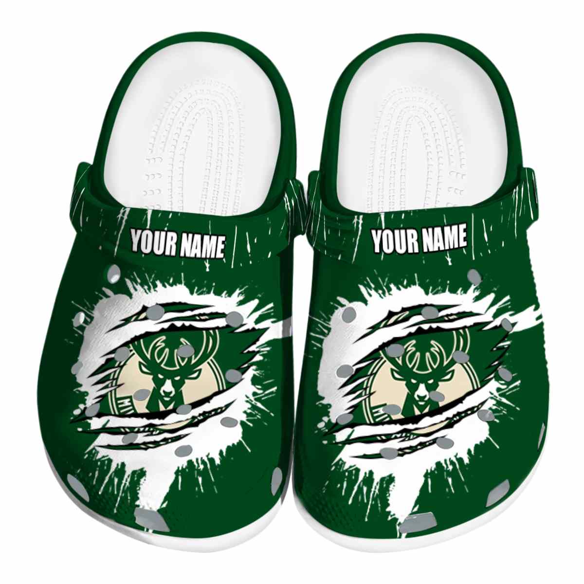 Milwaukee Bucks NBA Sport Crocs Crocband Clogs Shoes Comfortable For Men Women and Kids
