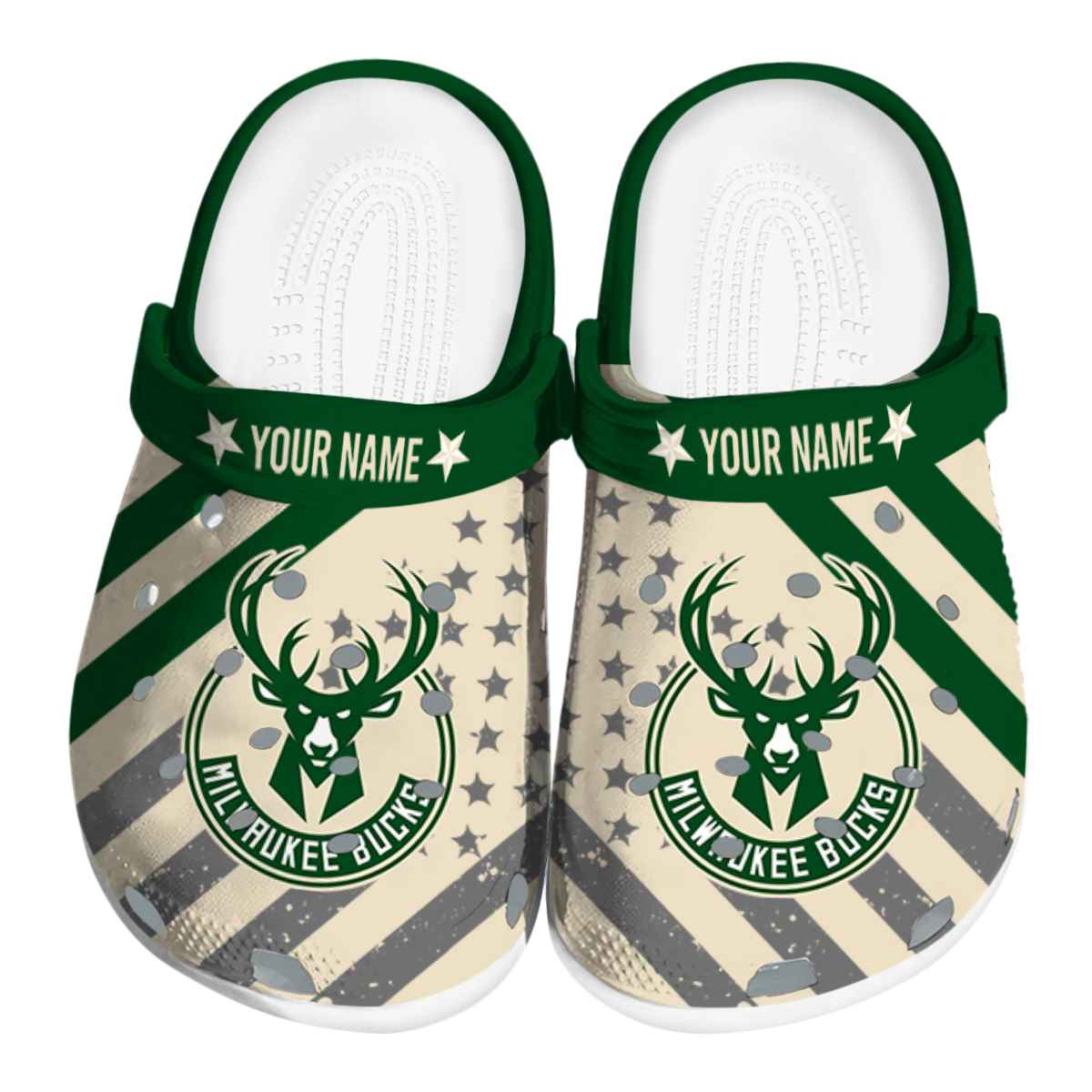 Milwaukee Bucks NBA Sport Crocs Crocband Clogs Shoes Comfortable For Men Women and Kids