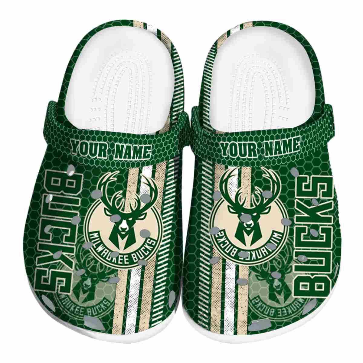 Milwaukee Bucks NBA Sport Crocs Crocband Clogs Shoes Comfortable For Men Women and Kids