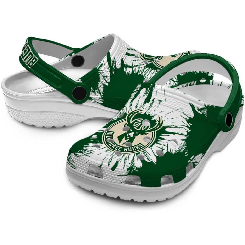 Milwaukee Bucks Splatter Graphics ClogTVC1801710 - Image 3