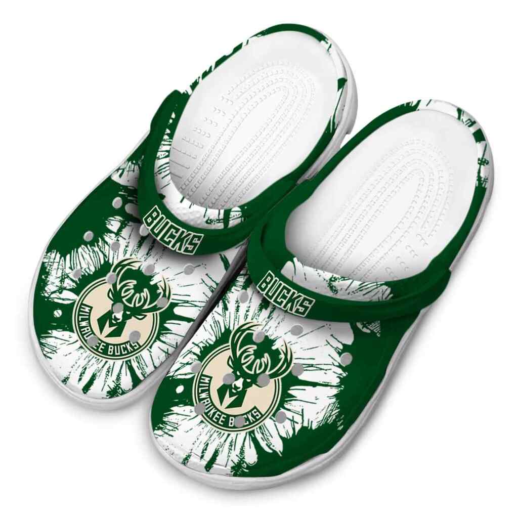 Milwaukee Bucks Splatter Graphics ClogTVC1801710 - Image 4