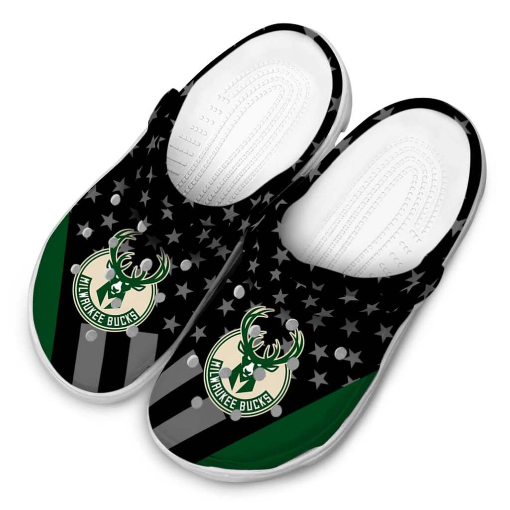 Milwaukee Bucks Stellar Stripes Theme ClogTVC1801710 - Image 4