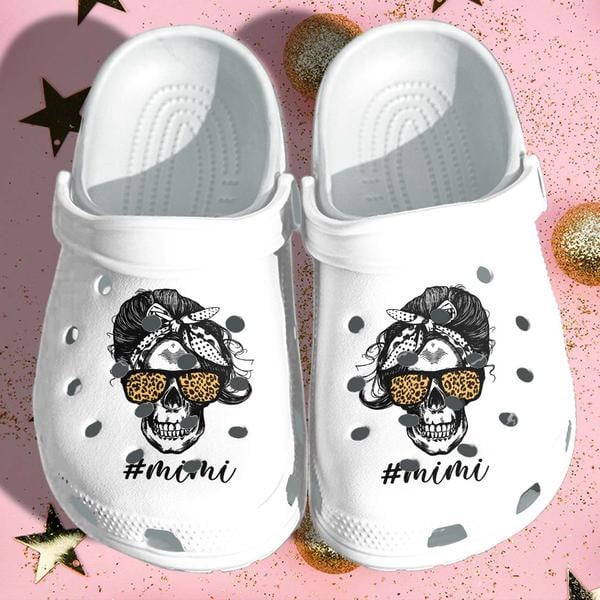 Mimi Tattoo Skull Shoes clog Shoesmothers Day Gifts Nana Tattoo Croc Shoes For Grandma