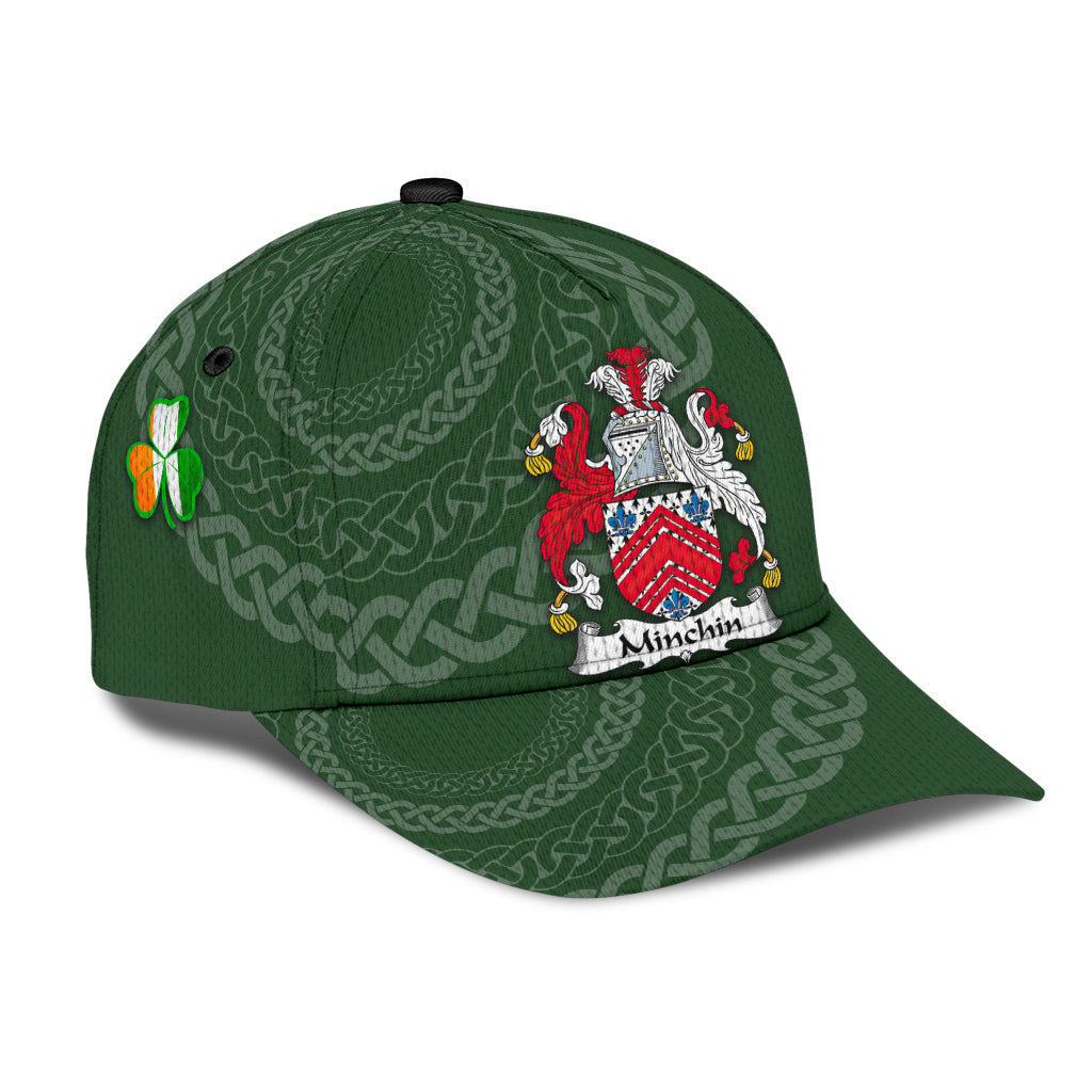 Minchin Coat Of Arms - Irish Family Crest St Patrick's Day Hat Classic Cap Trucker Hats Custom Hats Gifts For Men & Women