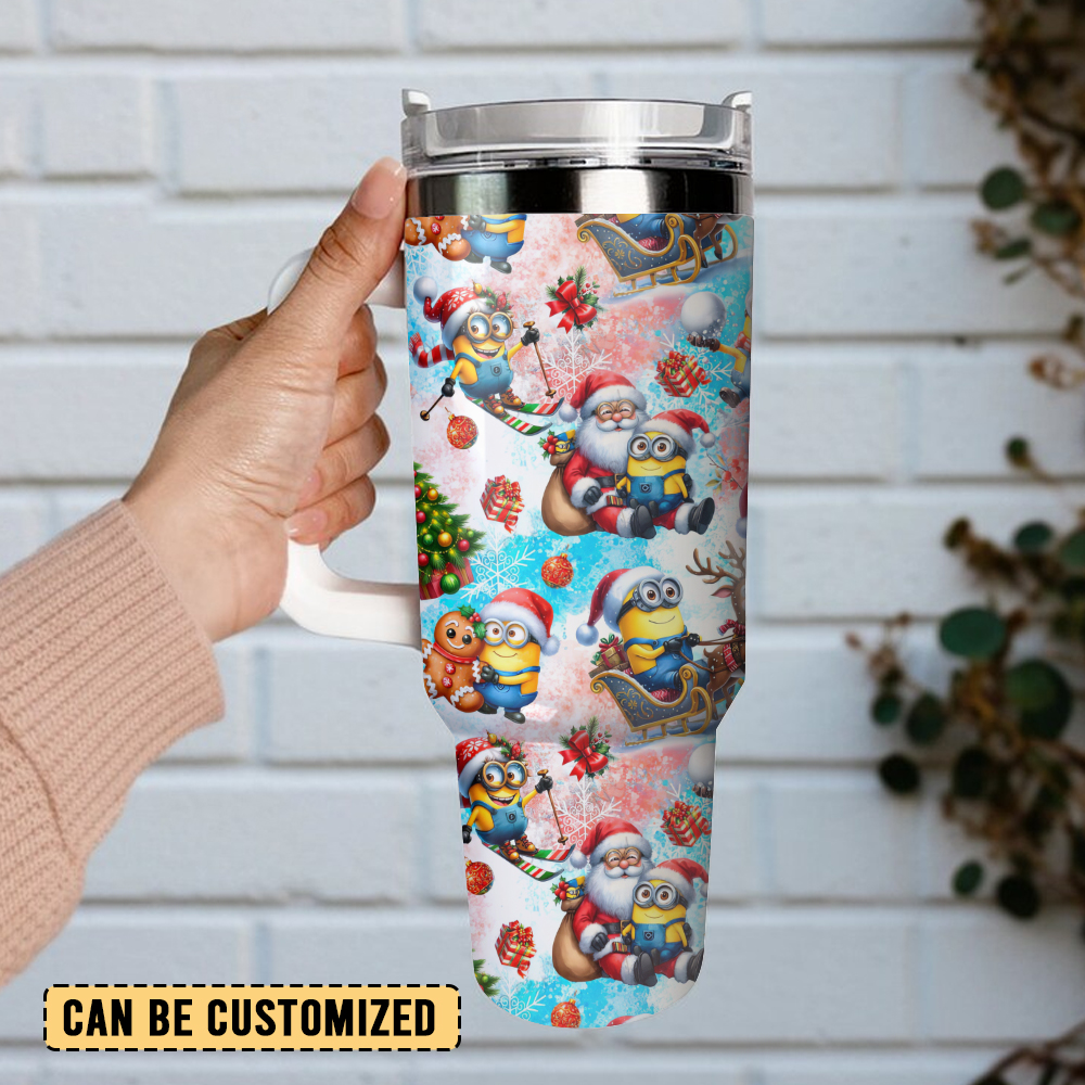 Minions Cartoon Christmas Custom Stanley Cup 40 oz 30 oz Tumbler With HandleTVC2301484 - Image 2