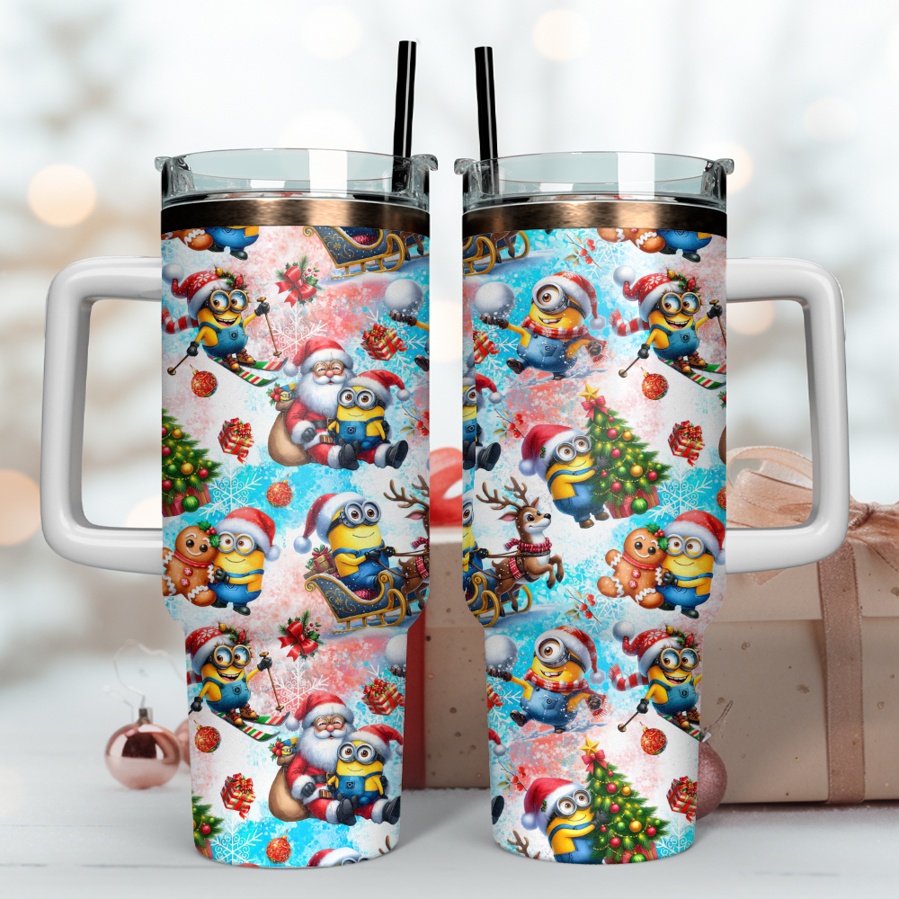 Minions Cartoon Christmas Custom Stanley Cup 40 oz 30 oz Tumbler With HandleTVC2301484 - Image 4