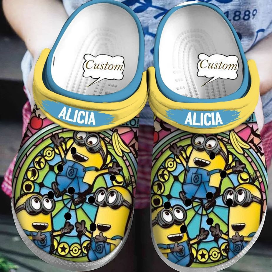 Minions Cartoon Crocs Crocband Clogs Shoes Comfortable For Men Women and Kids