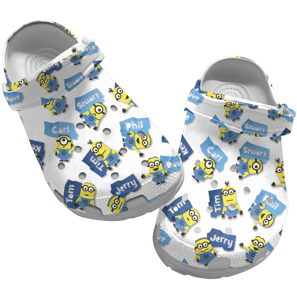 Minions Cartoon Crocs Crocband Clogs Shoes Comfortable For Men Women and Kids