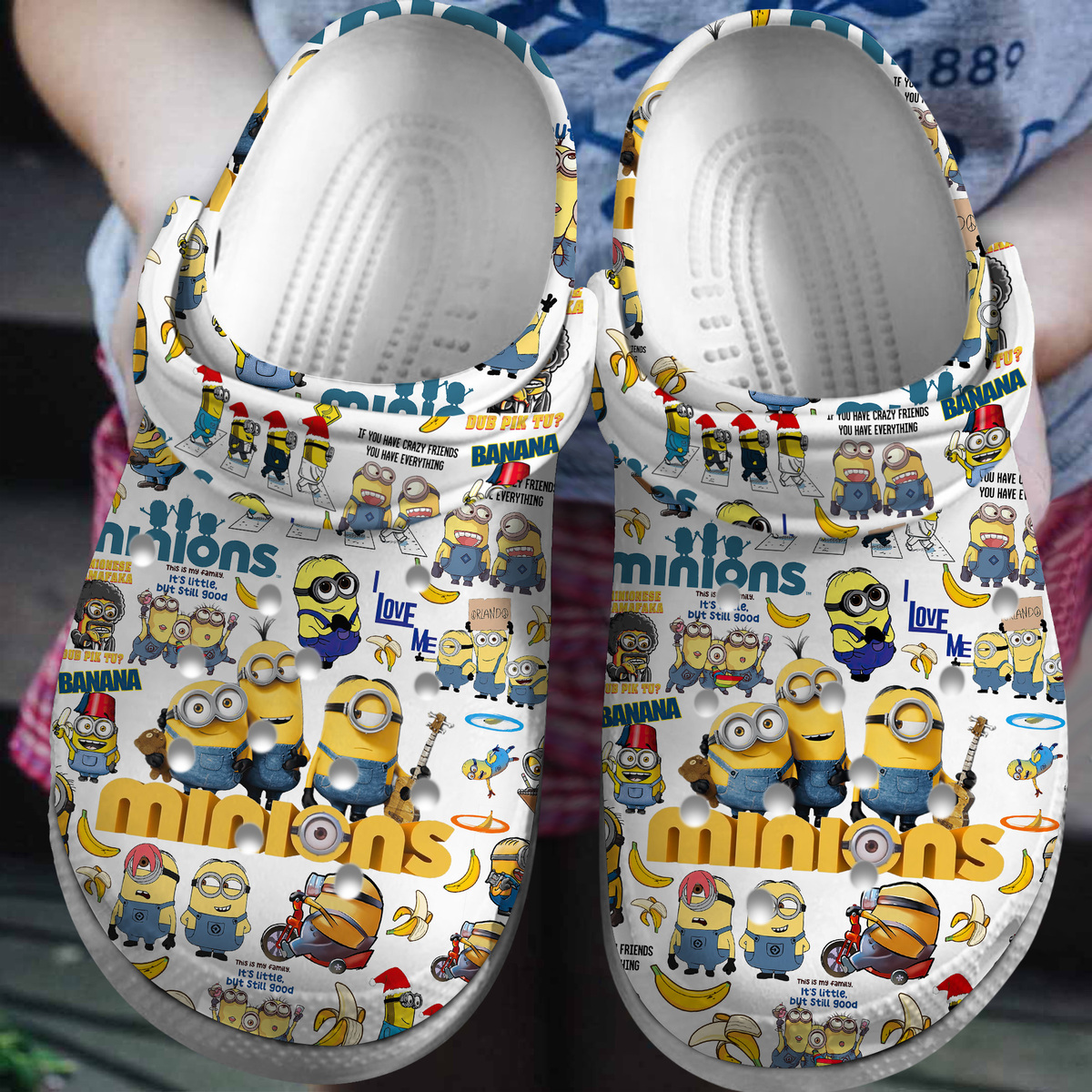 Minions Cartoon Crocs Crocband Clogs Shoes Comfortable For Men Women and Kids