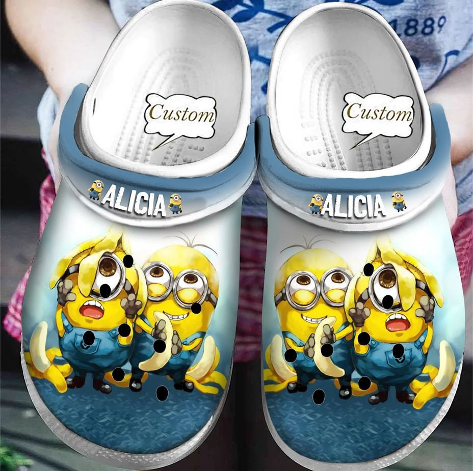 Minions Cartoon Crocs Crocband Clogs Shoes Comfortable For Men Women and Kids