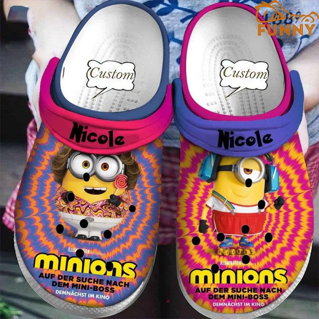 Minions Cartoon Crocs Crocband Clogs Shoes Comfortable For Men Women and Kids