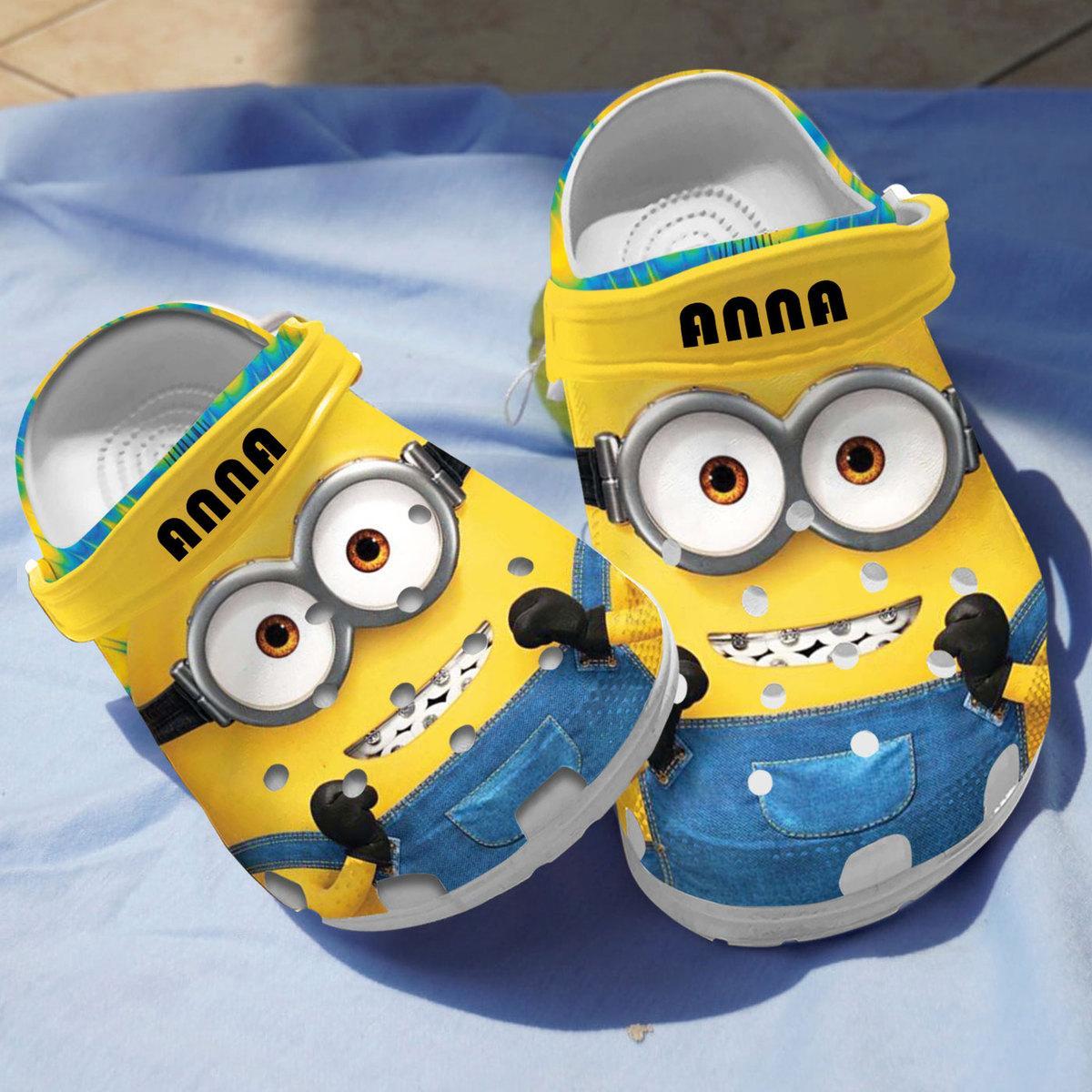 Minions Cartoon Crocs Crocband Clogs Shoes Comfortable For Men Women and Kids