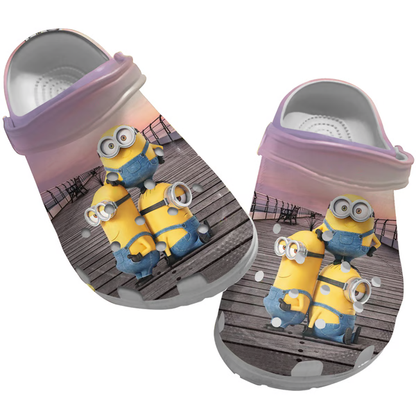 Minions Cartoon Crocs Crocband Clogs Shoes Comfortable For Men Women and Kids