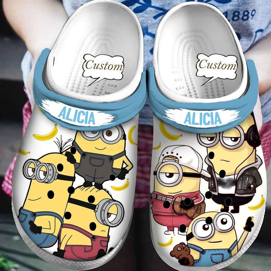 Minions Cartoon Crocs Crocband Clogs Shoes Comfortable For Men Women and Kids